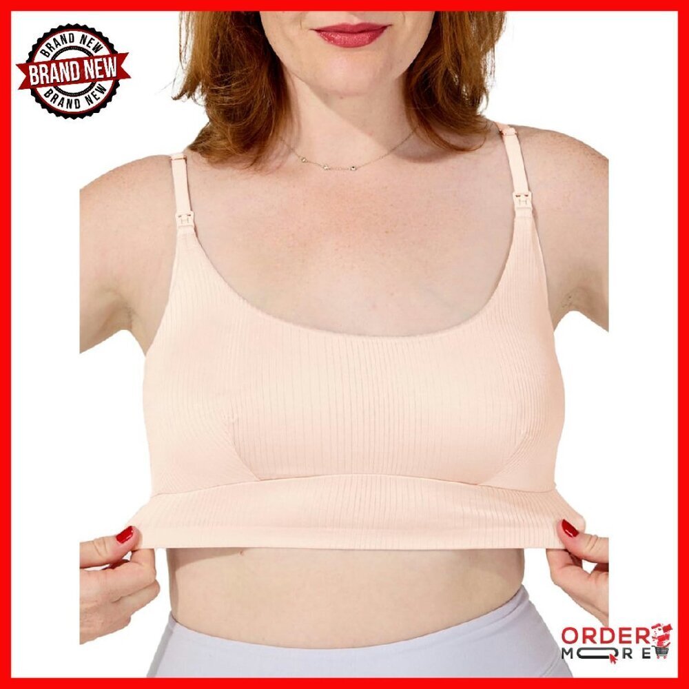 Soft Stretchy Maternity Nursing Bra Clip-Down Adjustable Support